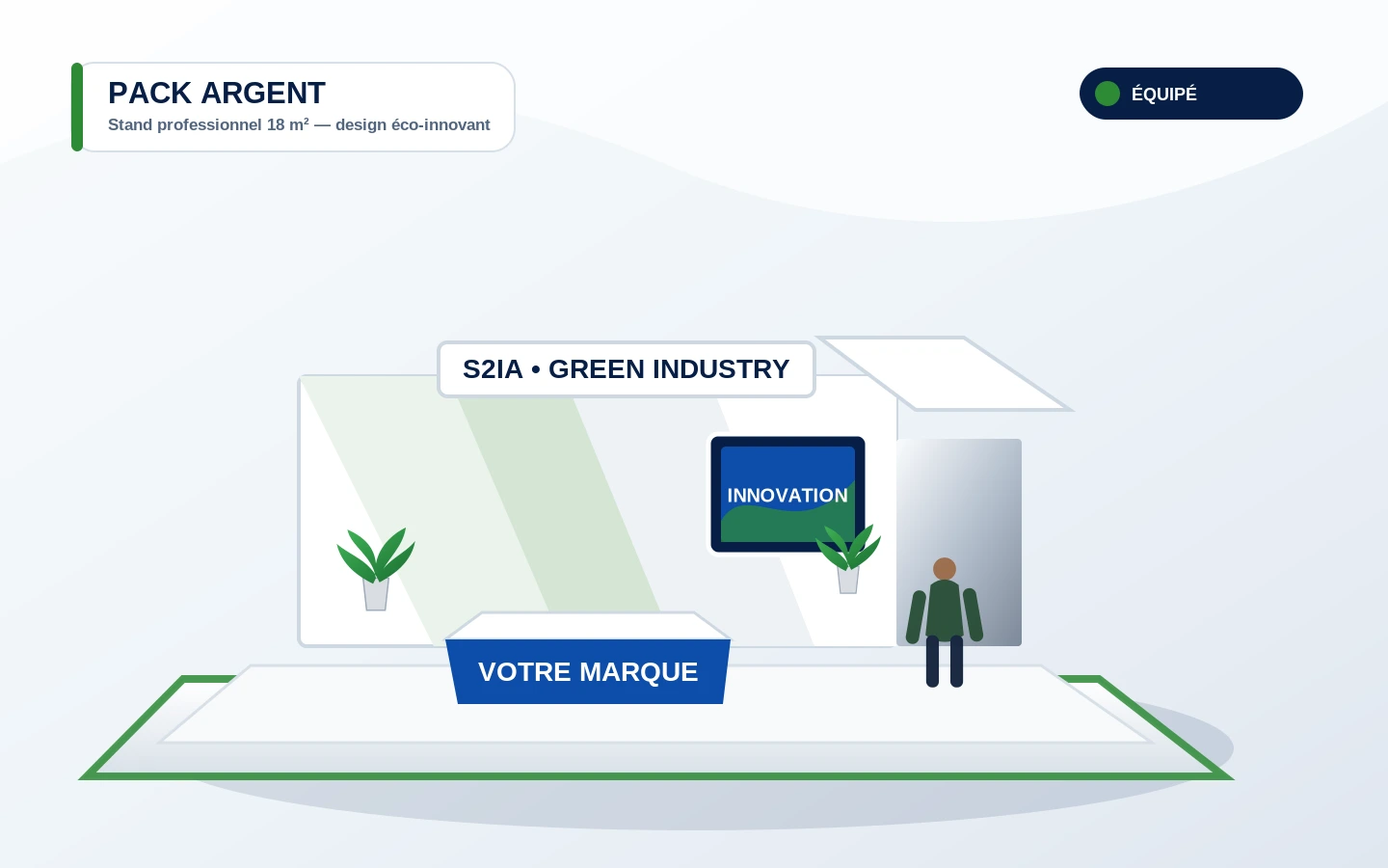 Stand conceptuel associé au Pack Sponsor Argent