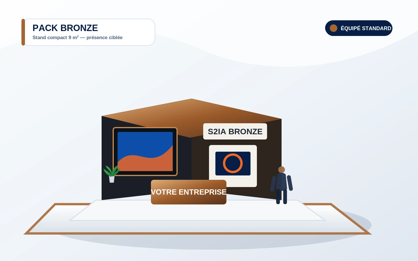 Stand conceptuel associé au Pack Sponsor Bronze