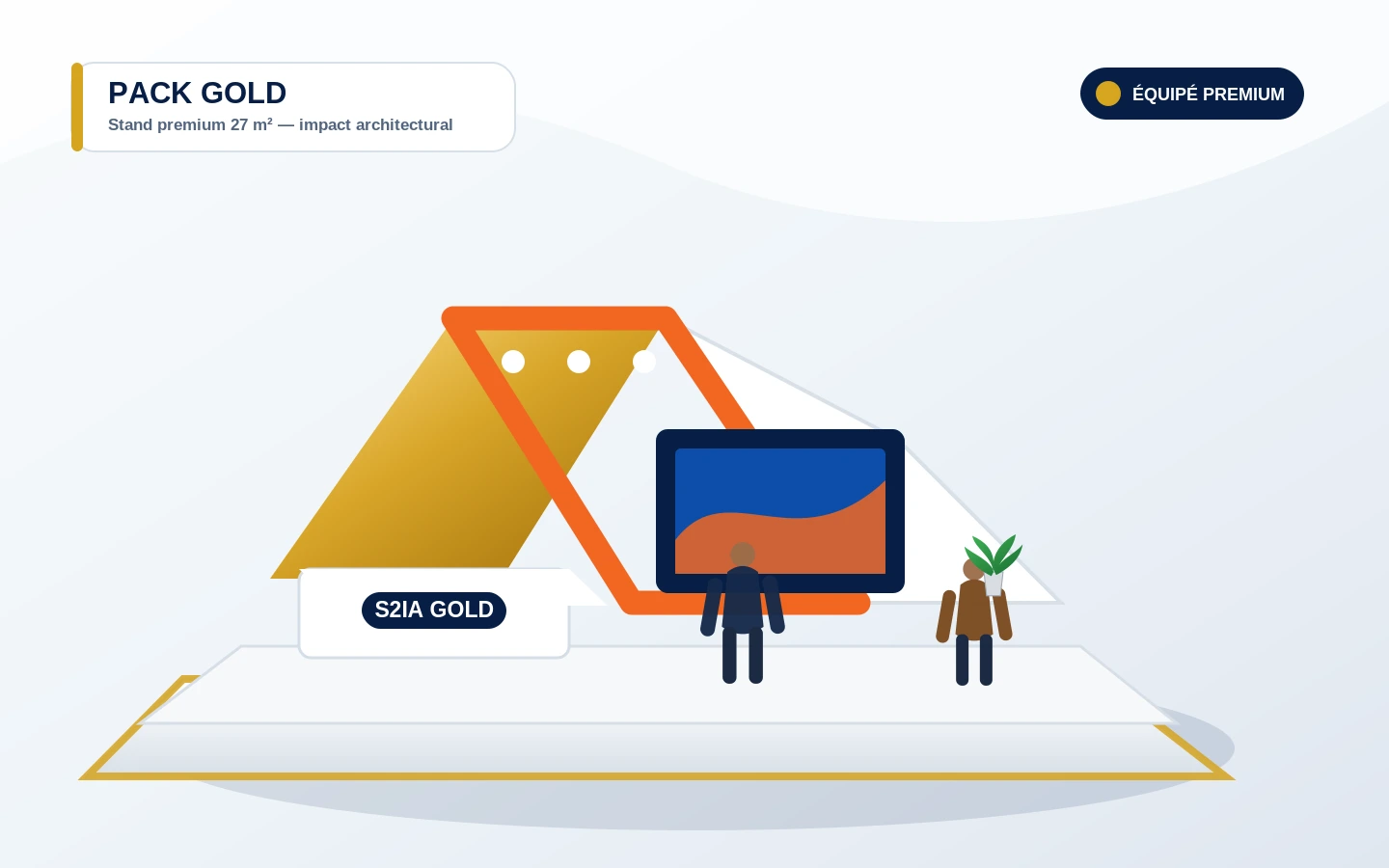 Stand conceptuel associé au Pack Sponsor Gold